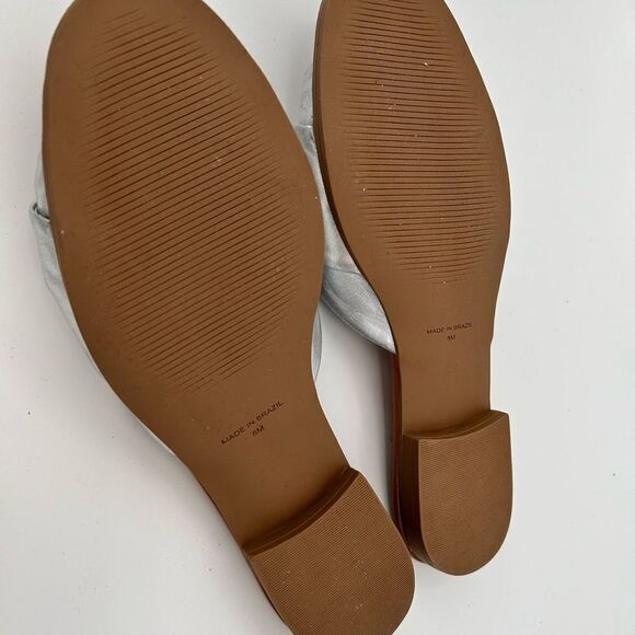 Franco Fortini silver flats, size 8 - Picture 3 of 4